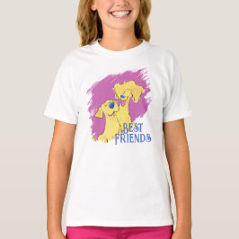 Bästa vänners hund söta flickors vita grafiska t-s t shirt