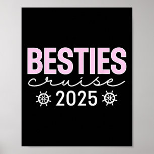 Bästa vänners kryssning 2025 Vänner Matchande Fart Poster