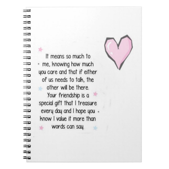 ***BÄSTA VÄNNS*** FOTONOTEBOOK ANTECKNINGSBOK MED SPIRAL (Framsidan)