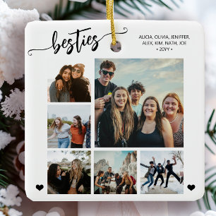 Bästa väns bästa vän 6 foto modernt minne julgransprydnad keramik