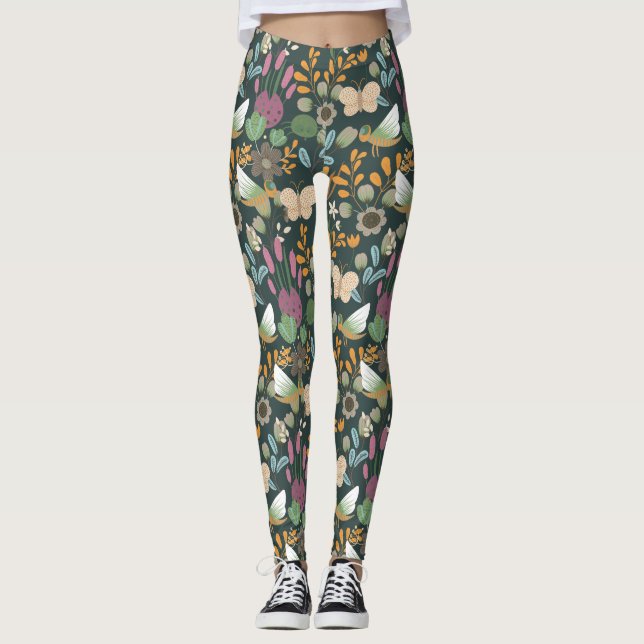 Bästa Vår Mönster Leggings (Framsida)