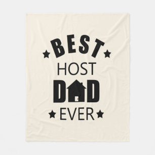 Bästa värd-pappa någonsin lycklig fars dag-present fleecefilt
