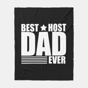 Bästa värd-pappa någonsin lycklig fars dag-present fleecefilt