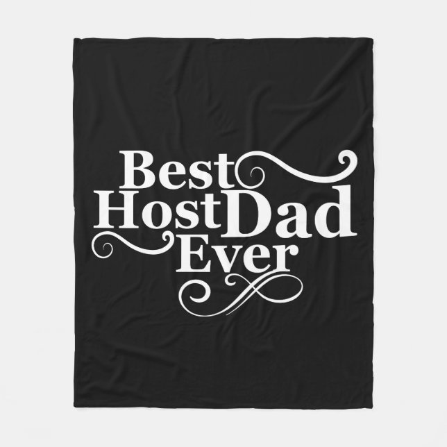 Bästa värd-pappa någonsin lycklig fars dag-present fleecefilt (Framsidan)