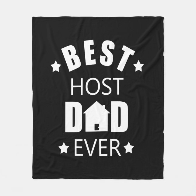Bästa värd-pappa någonsin lycklig fars dag-present fleecefilt (Framsidan)