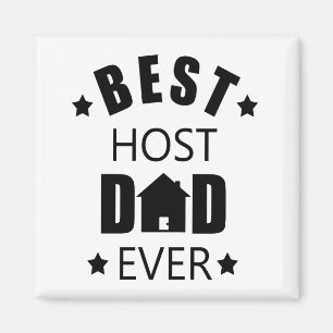 Bästa värd-pappa någonsin lycklig fars dag-present magnet