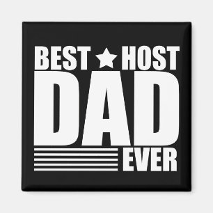 Bästa värd-pappa någonsin lycklig fars dag-present magnet