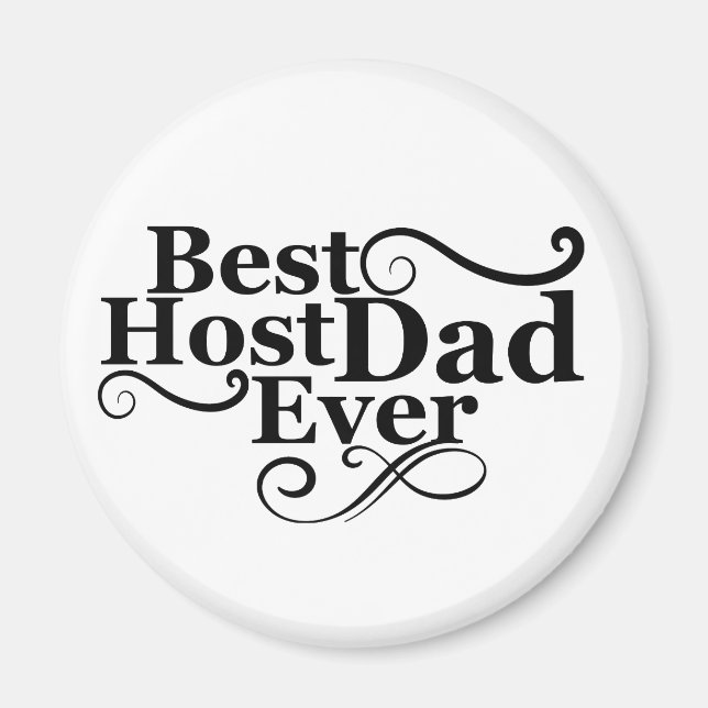 Bästa värd-pappa någonsin lycklig fars dag-present magnet (Framsidan)