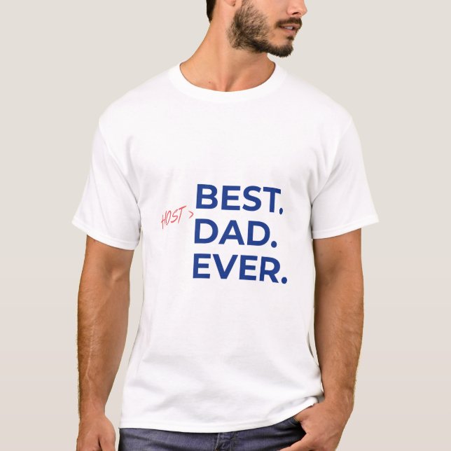 Bästa värd Pappa någonsin T-Shirt (Framsida)