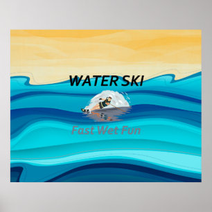BÄSTA vatten skidar Poster
