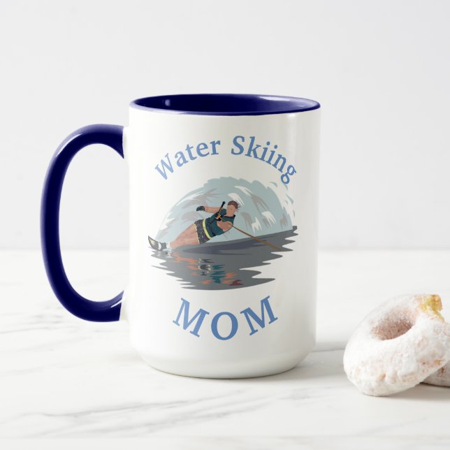 Bästa "Vatten Skiing MAMMA" nånsin! Mors dag Mugg (Med munk)