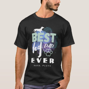 Bästa vattenfärgen Hund Pappa någonsin Tass T Shirt