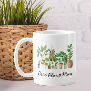 Bästa Växtmamma Vattenfärg Husväxt Trädgård Citat Kaffemugg