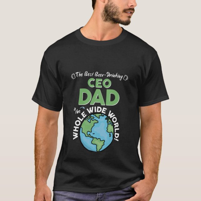 Bästa VD-chef Pappa i hela Fars dag i världen T Shirt (Framsida)