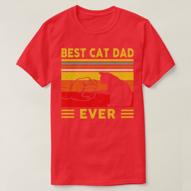 Bästa vegan cat pappa någonsin1 t shirt (Design framsida)
