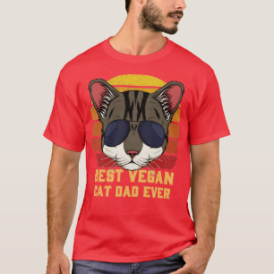 Bästa Vegan Cat Pappa någonsin T Shirt