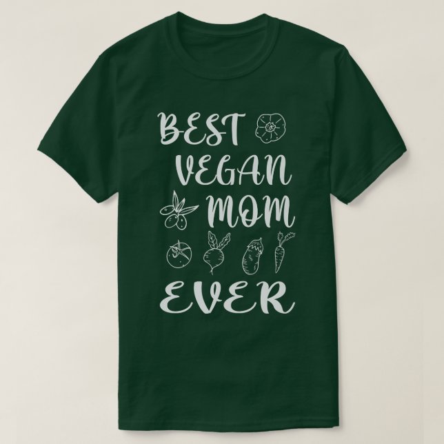 Bästa vegan Mamma någonsin T Shirt (Design framsida)