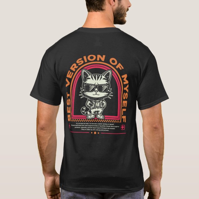 Bästa versionen av min egen kattpositiv t shirt (Baksida)
