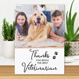 Bästa veterinärAnpassningsbar Hund Pet Photo Veter Tack Kort