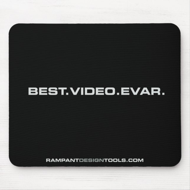 Bästa Video Evar - Black Mousepad Musmatta (Framsidan)