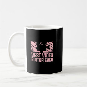 Bästa videoredigeraren någonsin Film Movie Editing Kaffemugg