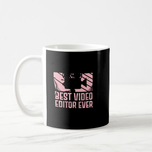 Bästa videoredigeraren någonsin Film Movie Editing Kaffemugg (Vänster)