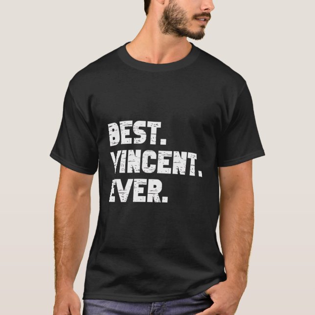Bästa Vincent någonsin Popular Birth Namn Vincent  T Shirt (Framsida)