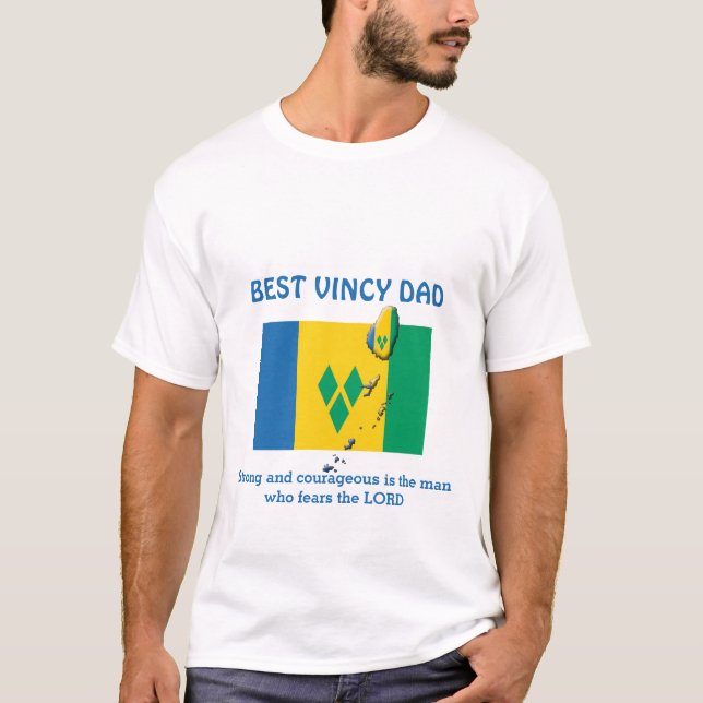 BÄSTA VINCY PAPPA Stark djärv Personlig T Shirt (Framsida)