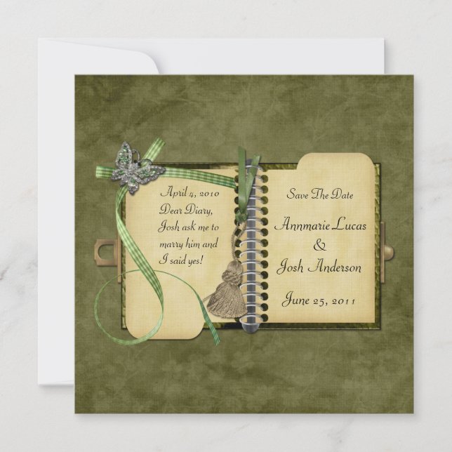 Bästa Vintage Spara datum Spara Datumet (Framsida)