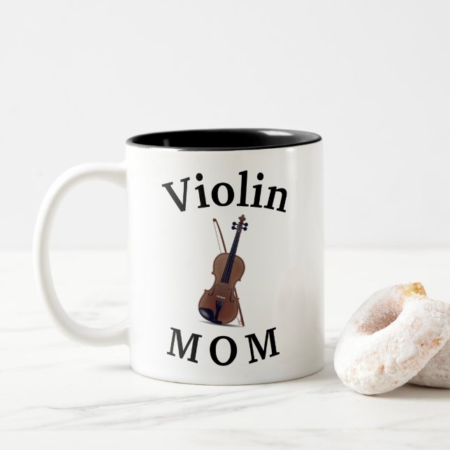 Bästa "Violin MAMMA" nånsin! Mors dag Två-Tonad Mugg (Med munk)