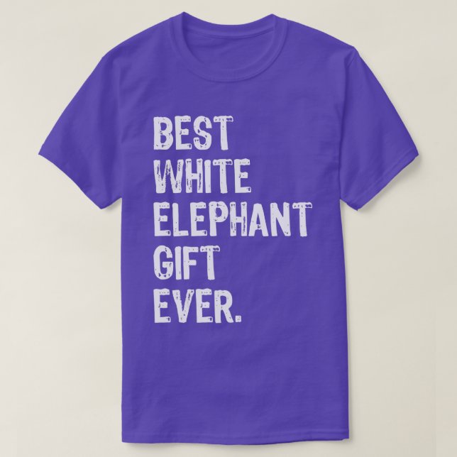 Bästa vita elefant-gåva - aldrig funny jul t shirt (Design framsida)