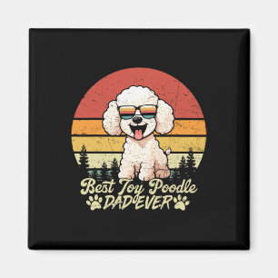 Bästa Vita Toy Poodle Pappa Någonsin Vintage Hund  Magnet