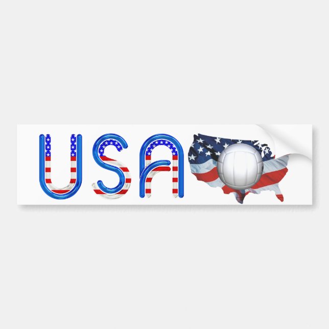 BÄSTA volleyboll i USA Bildekal (Framsidan)