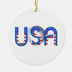 BÄSTA volleyboll i USA Julgransprydnad Keramik