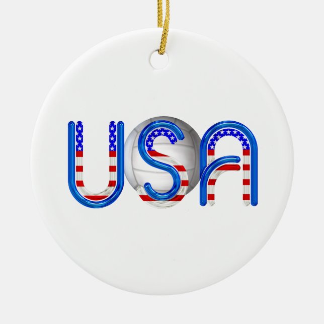 BÄSTA volleyboll i USA Julgransprydnad Keramik (Framsidan)