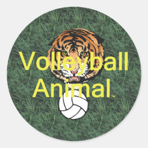 BÄSTA volleybolldjur Runt Klistermärke