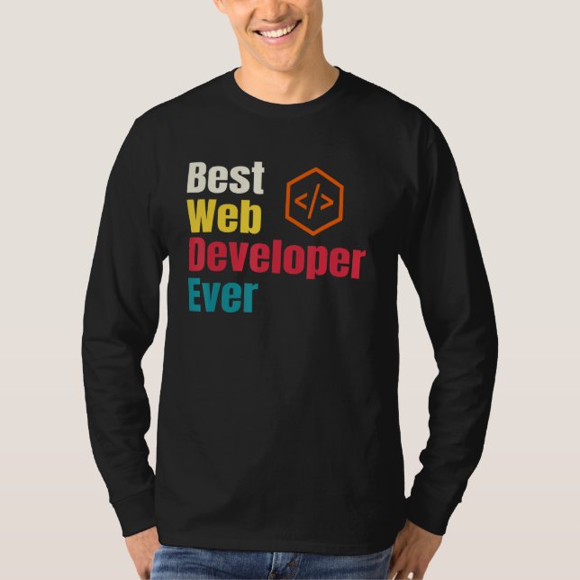 Bästa webbutvecklare Webbplats Programmerare Koder T Shirt (Framsida)