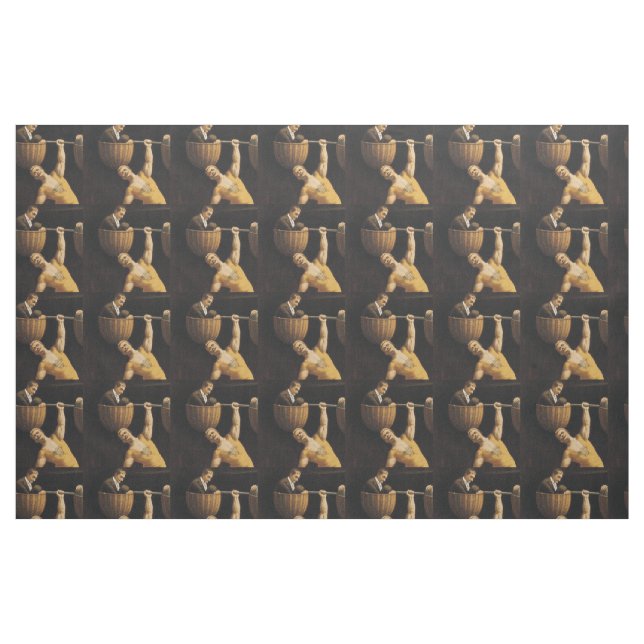 BÄSTA Weightliftingold school Tyg (Fat Quarter)