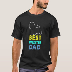Bästa Westie Pappa Väster Highland White Terrier F T Shirt
