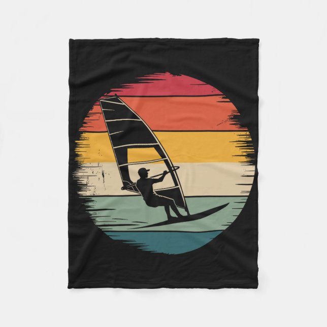 Bästa Windsurfing Art För Män Kvinnor Windsurf Vin Fleecefilt (Framsidan)