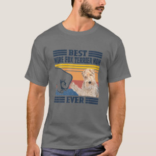 Bästa Wire Fox Terrier Mamma All Mors dag Kristus T Shirt