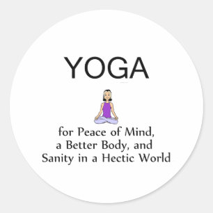 BÄSTA Yogaslogan Runt Klistermärke