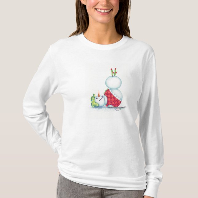 Bästa Yogasnögubbejul T-shirt (Framsida)