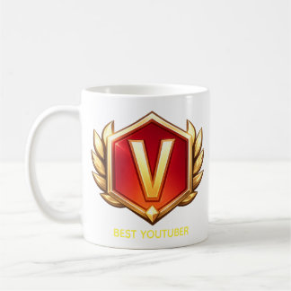 BÄSTA YOUTUBERN V Logo Kaffe kopp