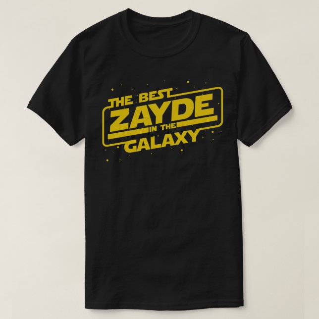 Bästa Zayde i Galaxy Hebrews judiska farfar T Shirt (Design framsida)