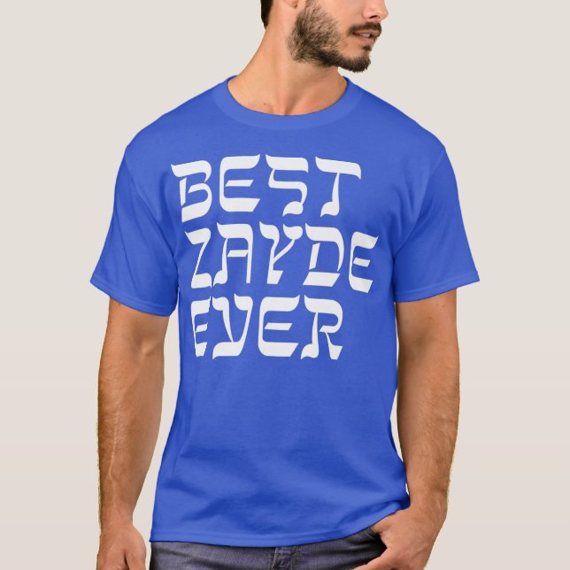 Bästa Zayde någonsin Hebrew Yiddiska Grandpa Gift T Shirt (Framsida)