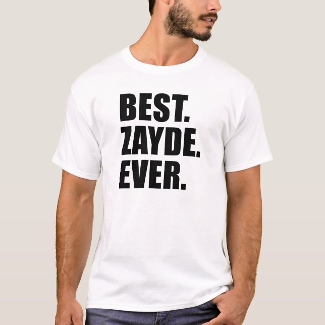 Bästa Zayde någonsin judisk farfar T Shirt (Framsida)