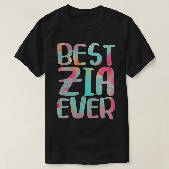 Bästa Zia någonsin T Shirt (Design framsida)