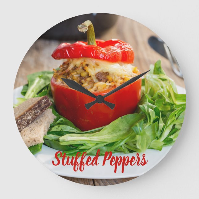 Bastade paprika med kött sås och ost stor klocka (Framsida)