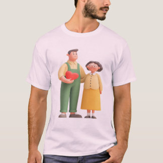 Bästaforäldrar Alltid Kärlek PNG - Sött 3D Gammalt T Shirt